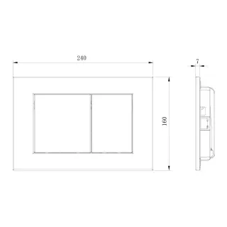 Кнопка смыва Boheme 650/2-NB брашированный никель